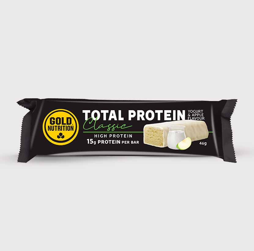 GoldNutrition Total Protein Classic Bar chocolate single-serve package.