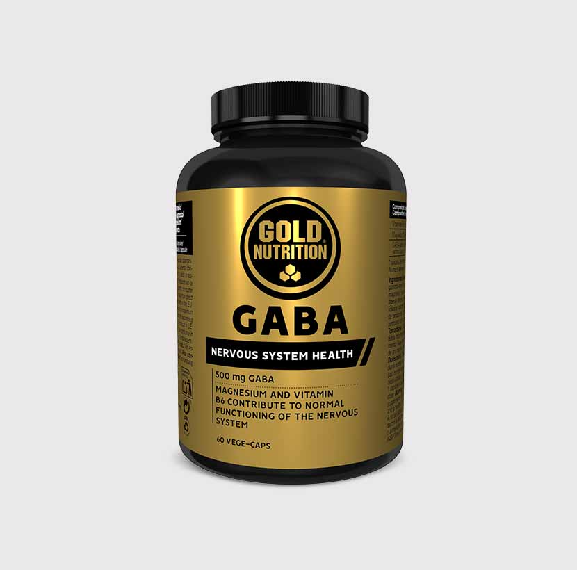GoldNutrition GABA 60 Vegan Capsules supplement bottle.