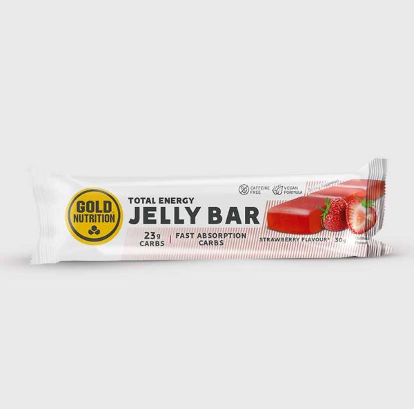 GoldNutrition Jelly Bar Caffeine Cola packet and jelly bar piece