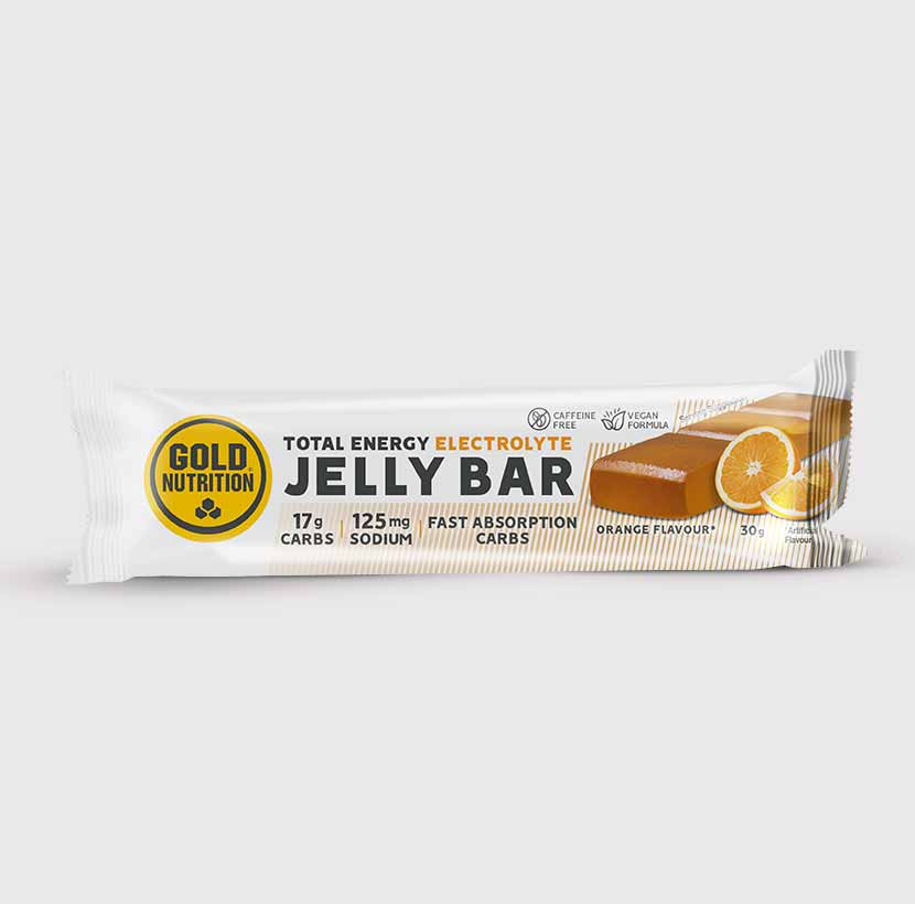 GoldNutrition Jelly Bar packet with colourful jelly texture detail