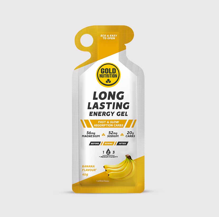 GoldNutrition Long Lasting Energy Gel Mango packet packaging detail