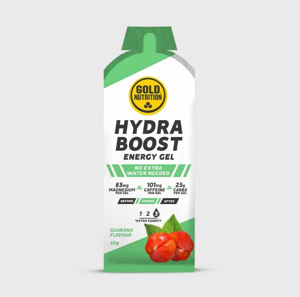 GoldNutrition Hydra Gel Raspberry product packet and label detail