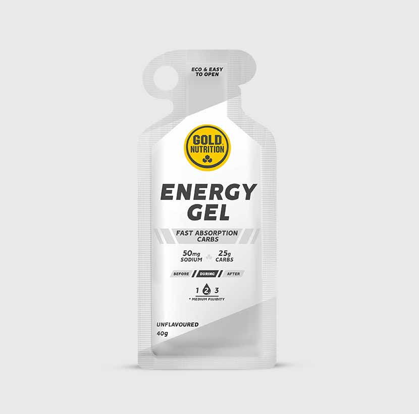 GoldNutrition Energy Gel Wild Berries packet showing front label and flavour details.