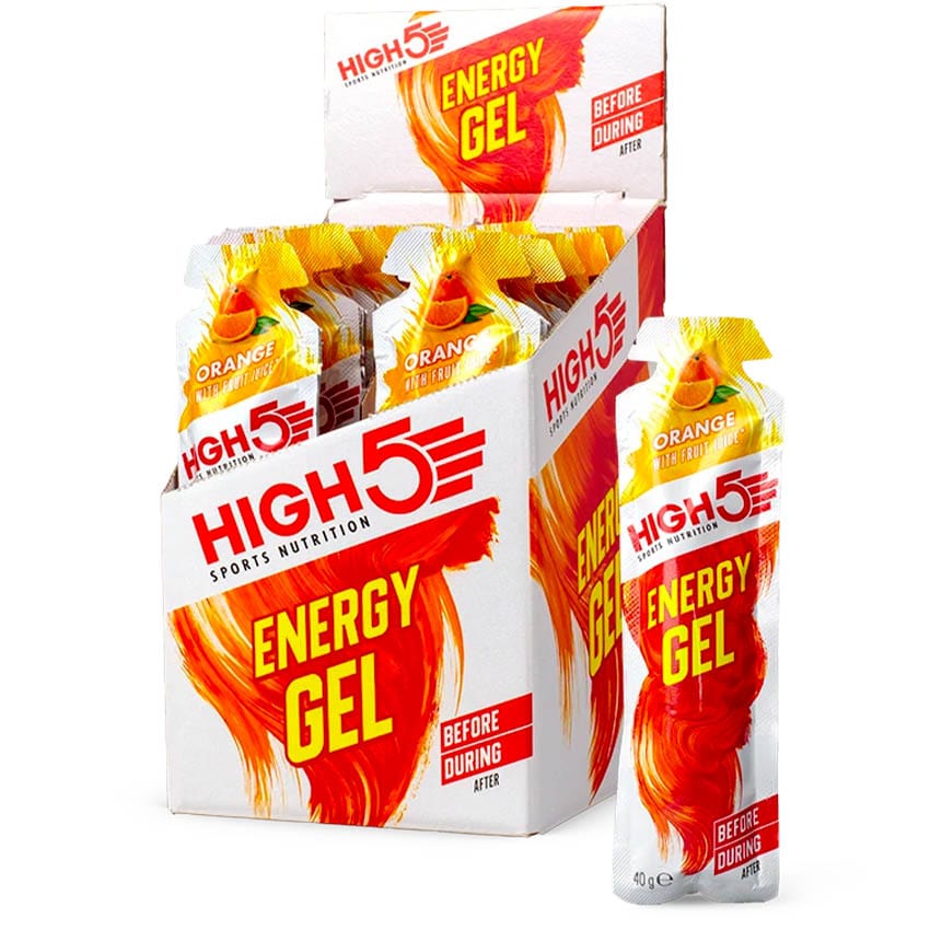 HIGH5 Energy Gel packet with flavour and serving details visible on the front