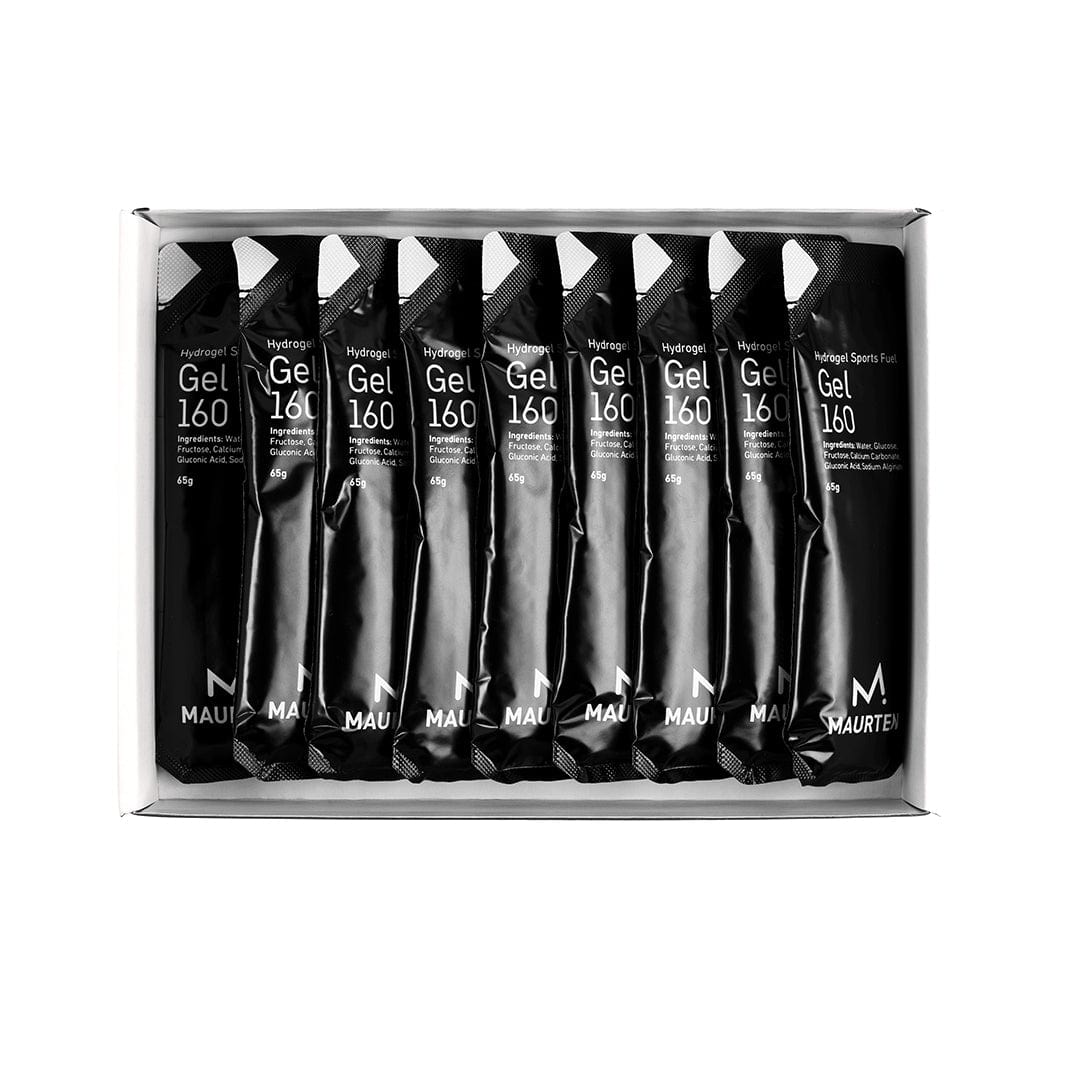 Maurten Gel 160 single-serve packet for running, cycling, and triathlon fuel plans