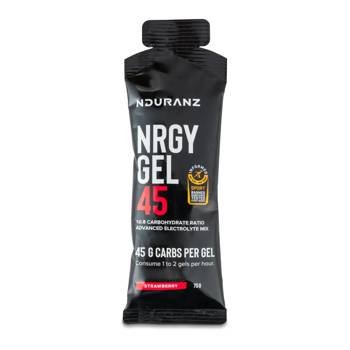 Nduranz Energy Gel 45g Lemon packet product view