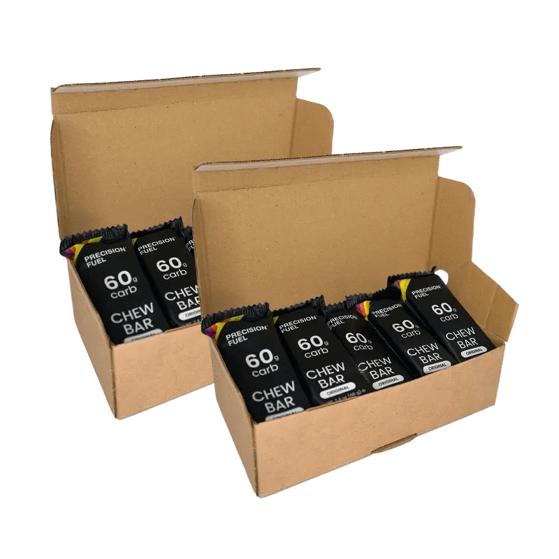 Single serve Precision Fuel & Hydration PF 60 Chew Bars with citrus flavor, showing the chew bar packaging and branding.
