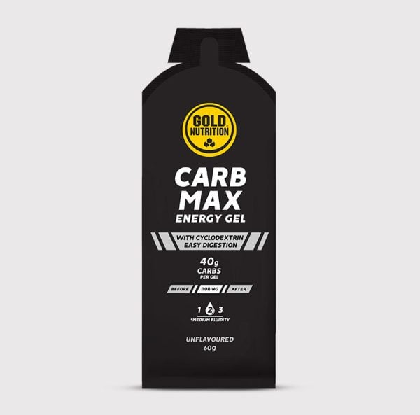 GoldNutrition Carb Max Boost Energy Gel Strawberry single-serve packet