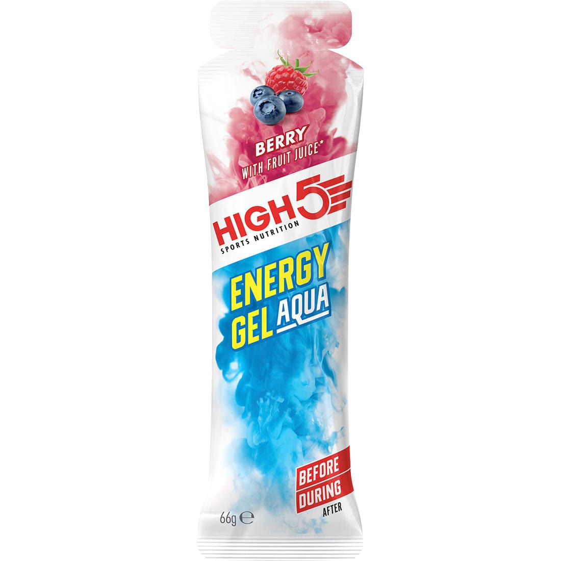 HIGH5 Energy Gel Aqua Orange sachet showing front packet branding and product format.