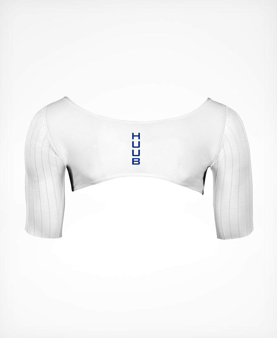 HUUB Aero-Bridge Half Sleeve Base Layer front product view in white.