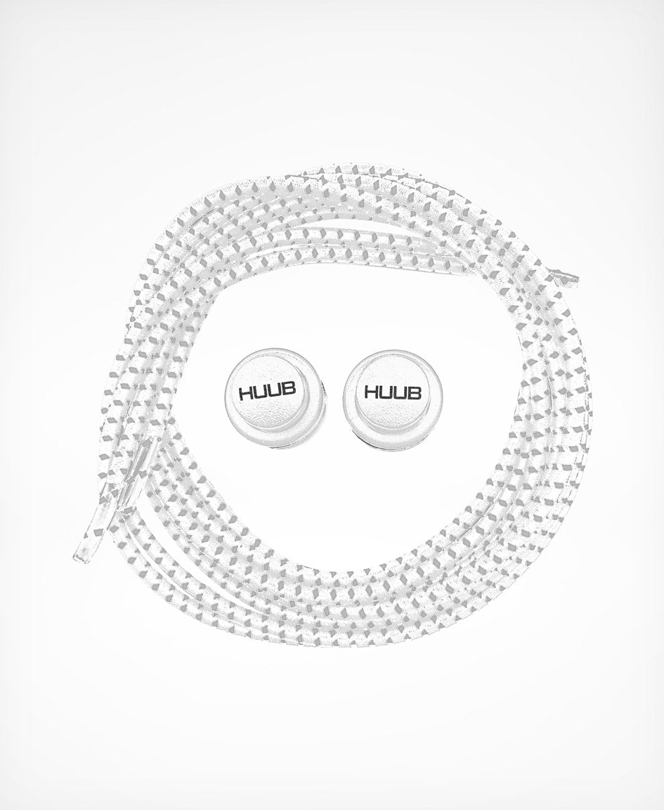 HUUB Elastic Laces with Locks in black with lace locks for quick shoe changes