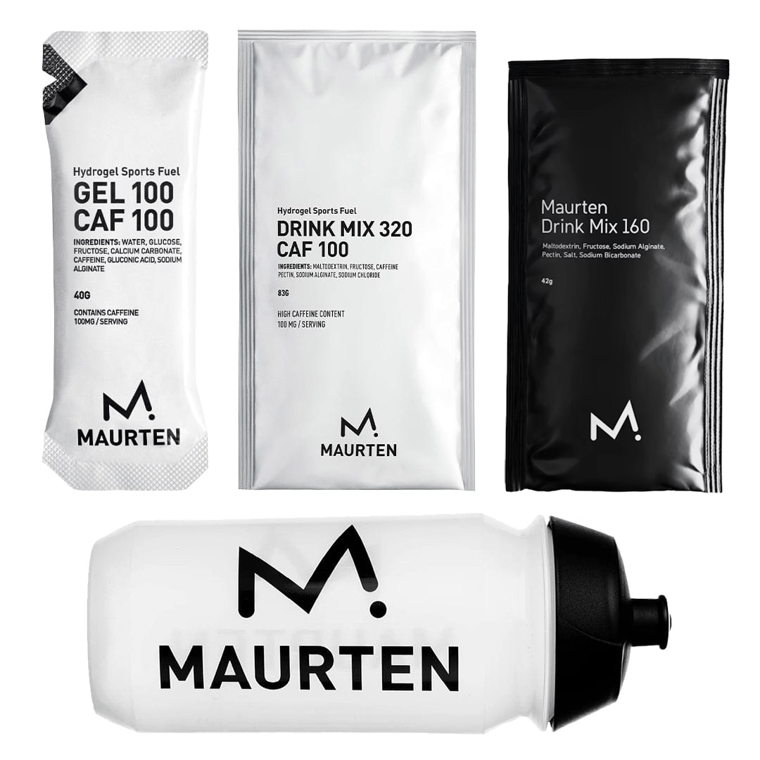 Maurten Fuel Pack (CAF) sports nutrition pack with energy gels and hydration products for endurance athletes.