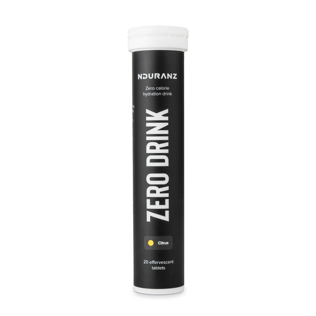 Nduranz Zero Drink Citrus electrolyte tablets tube label detail