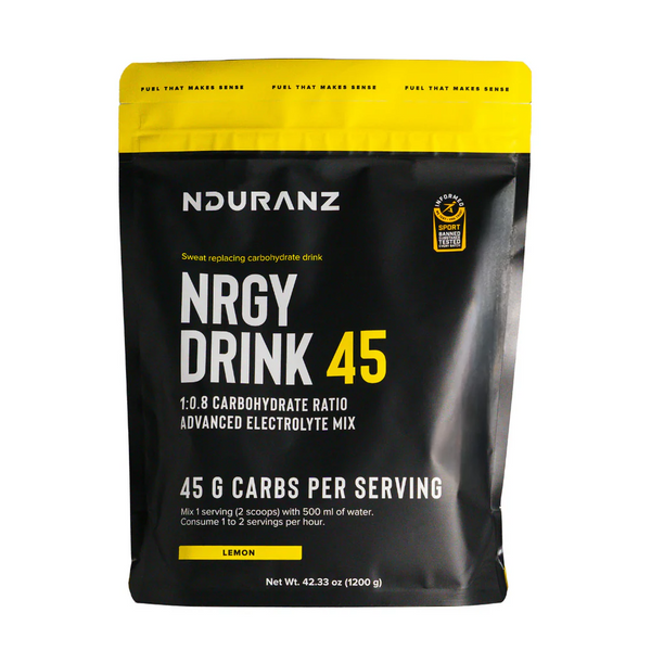 Nduranz Energy Drink Powder 45g Lemon flavour product packaging front view