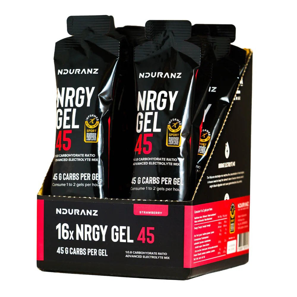 Nduranz Energy Gel 45g Lemon packet packaging detail