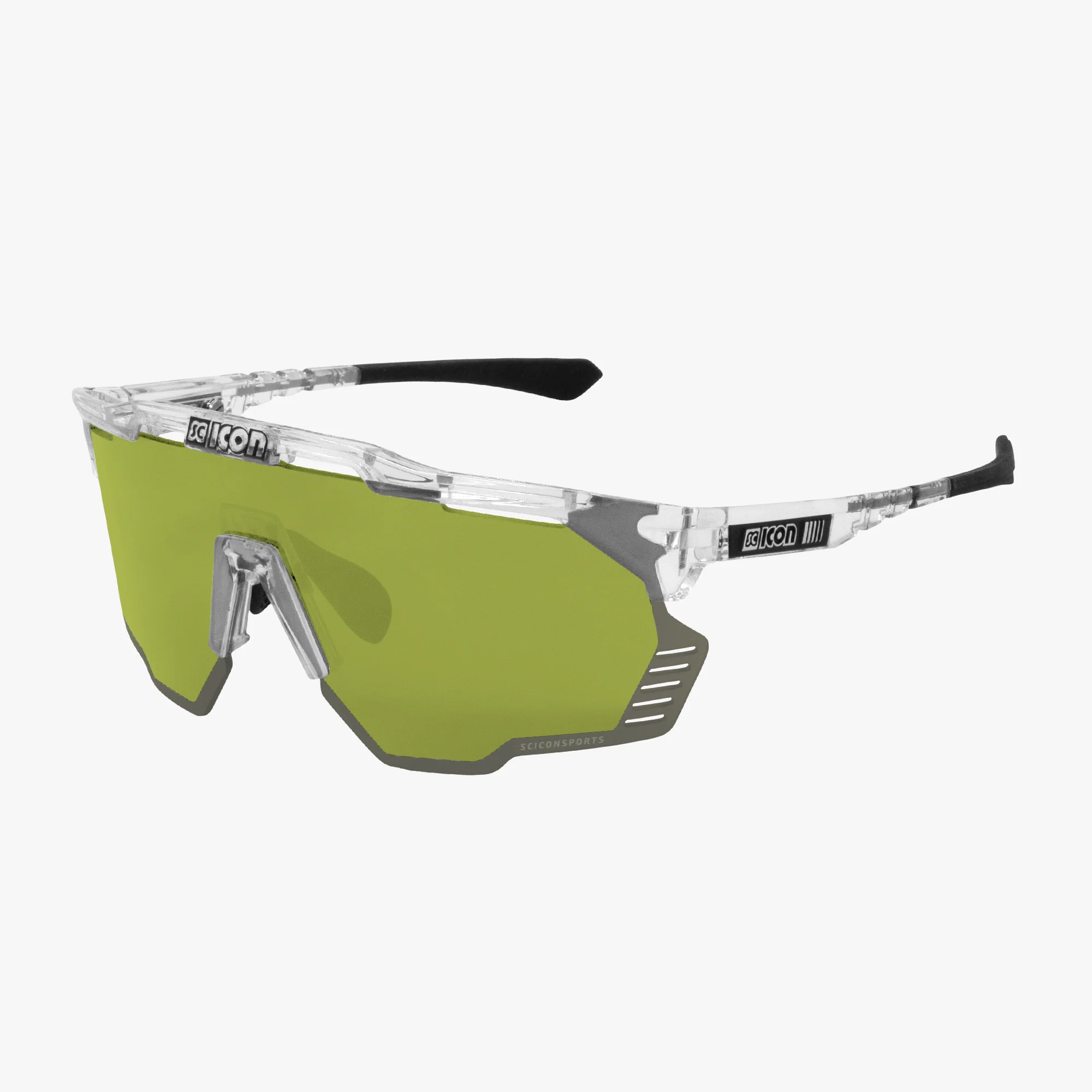 Scicon Aeroshade Kunken high-performance sport sunglasses with carbon matte frame and red multi-mirror lenses