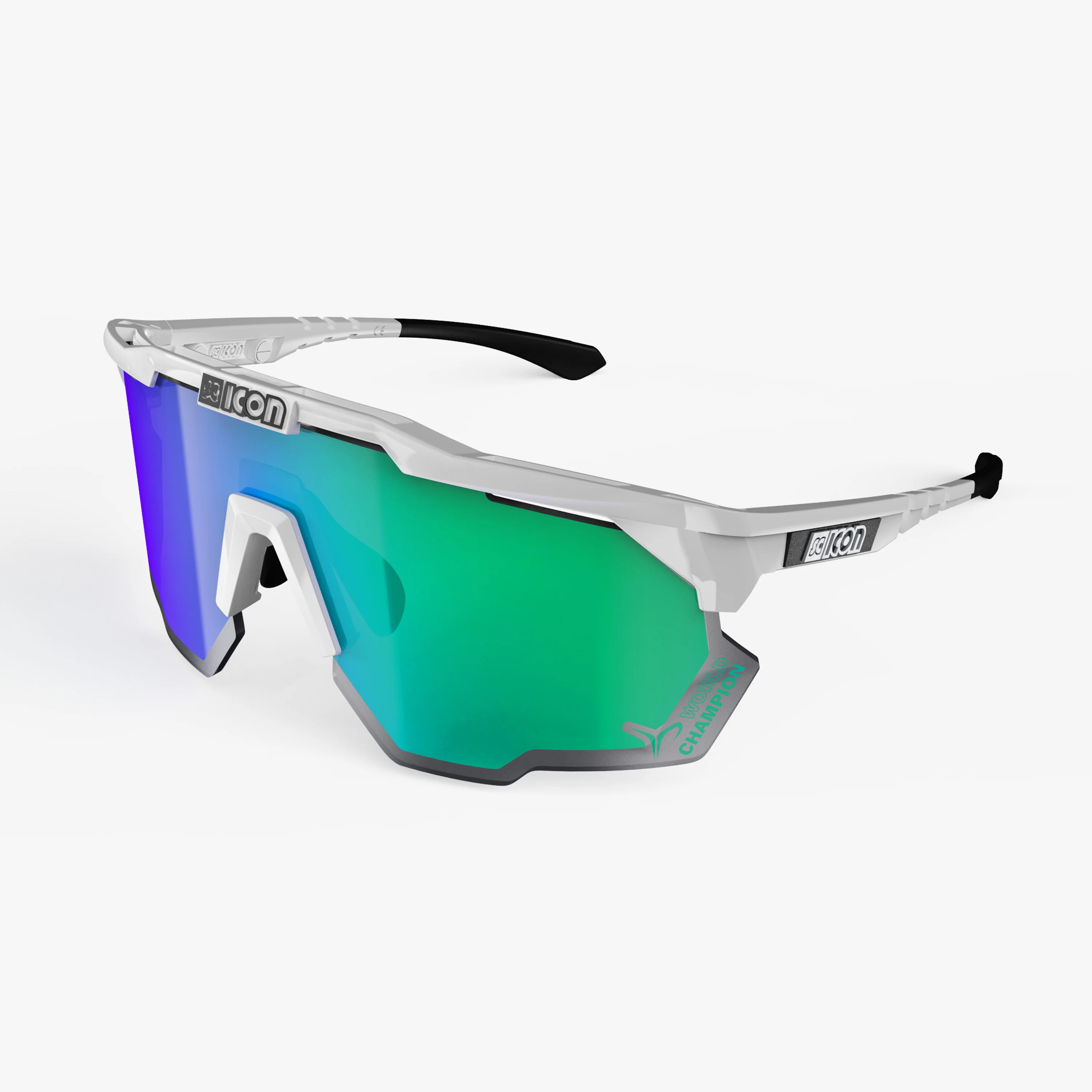 Scicon Aeroshade Kunken high-performance sport sunglasses with matte carbon frame and red mirror lenses for active wear