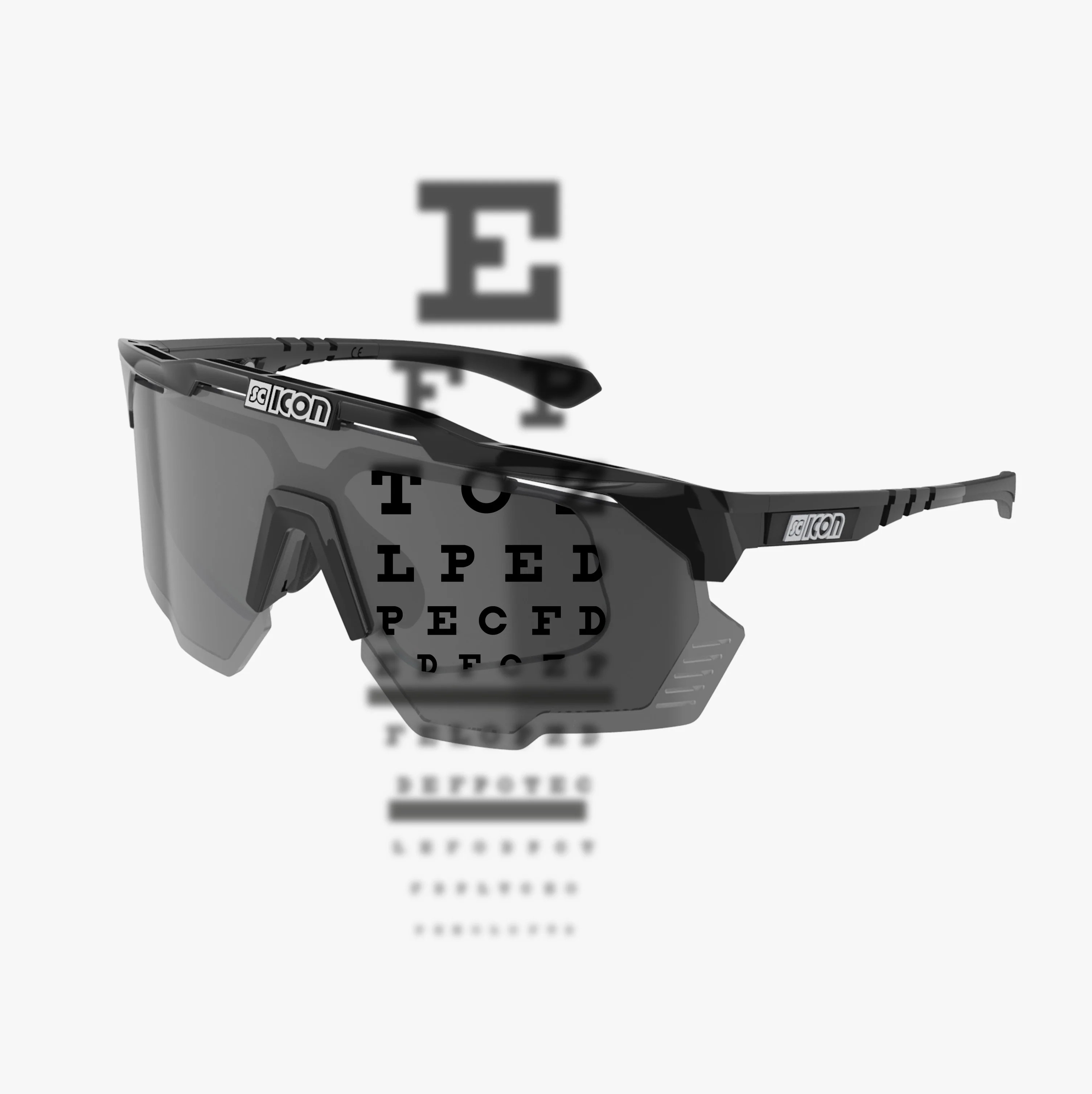 Scicon AeroShade Kunken high-performance sport sunglasses with matte carbon frame and red multi-mirror lenses, designed for active wear.