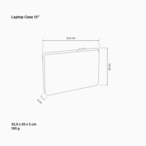 Scicon Classic 13-inch laptop sleeve case with padded protection and sleek design for safe, stylish laptop storage.