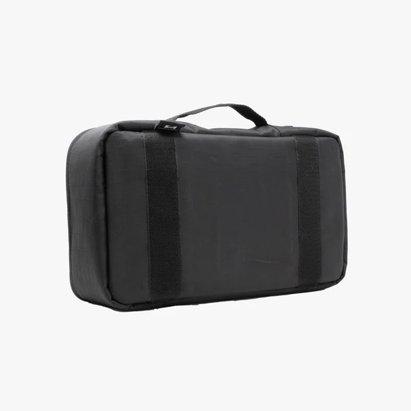 Scicon Multi Eyewear Display Storage Case with compartments for organizing glasses and sunglasses, black exterior with clear interior.