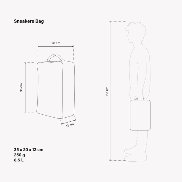 Scicon sneaker travel bag with padded compartments and sturdy handles, designed for convenient shoe storage during travel.