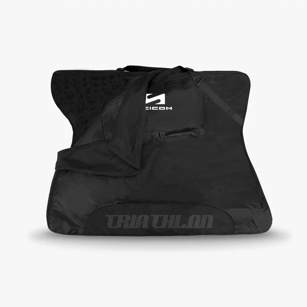 Scicon Soft Bike Travel Bag for triathlon, showing padded exterior and secure straps for safe bike transport